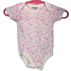 Babies R Us 0-3 Months Floral pink‎ white bodysuit